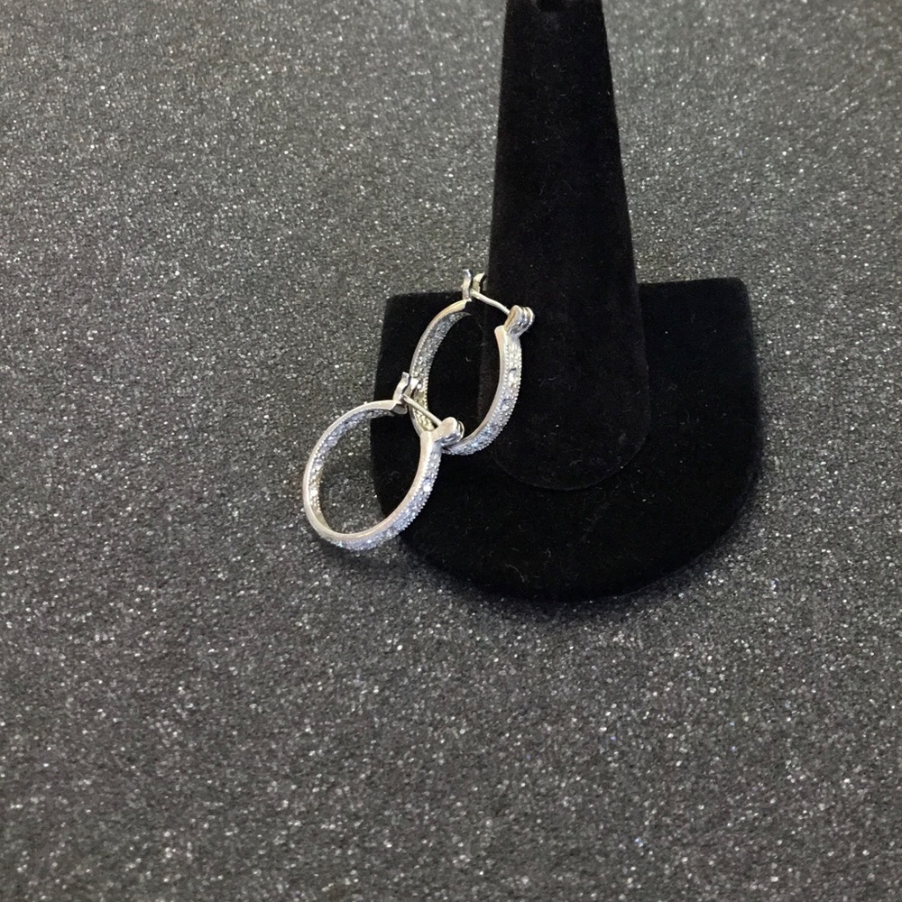 🚨Final Sale🚨!! Vintage Sterling Silver Crystal Earrings Stamped